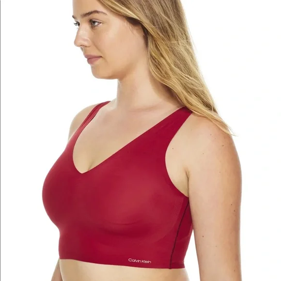🌱 Calvin Klein Invisibles Lightly Lined V-Neck Bralette - Picture 2 of 8